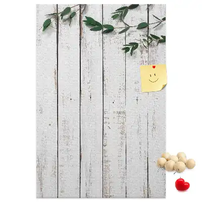Cork pin board with wood panels