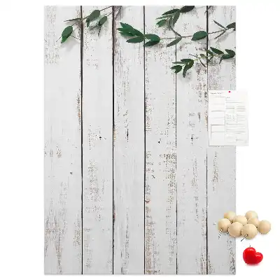 Cork pin board with wood panels