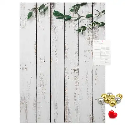 Cork pin board with wood panels