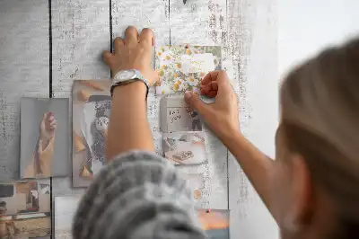 Cork pin board with wood panels