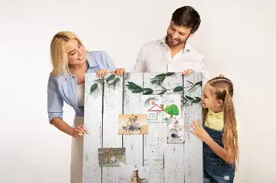 Cork pin board with wood panels