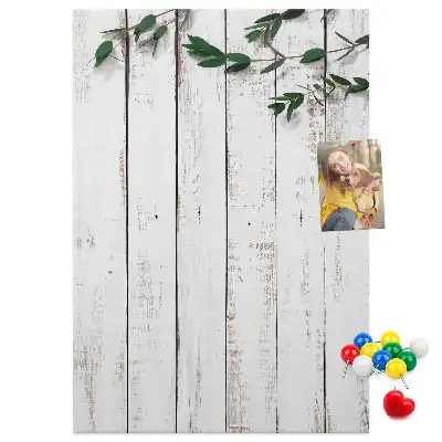 Cork pin board with wood panels