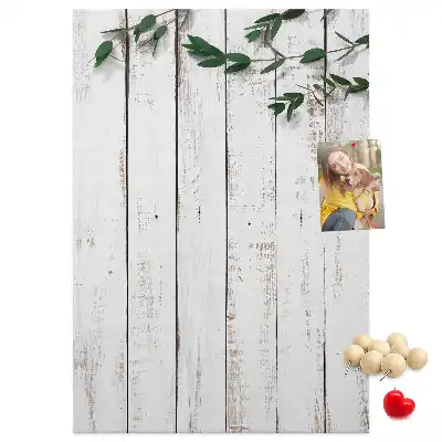 Cork pin board with wood panels