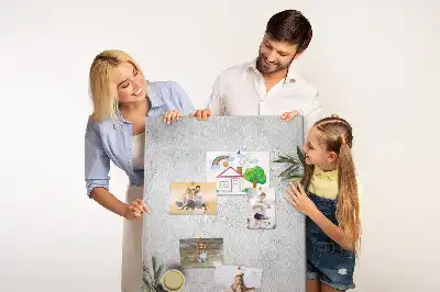 Wall cork memo board with concrete and olive pattern