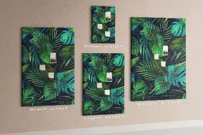 Cork pin board Large exotic leaves