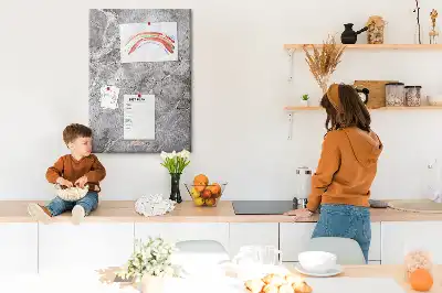 Wall cork memo board Deep dark marble