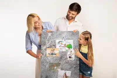 Wall cork memo board in deep dark marble