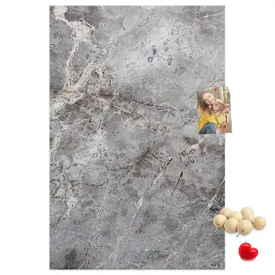 Wall cork memo board Deep dark marble