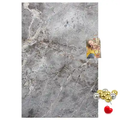 Wall cork memo board Deep dark marble