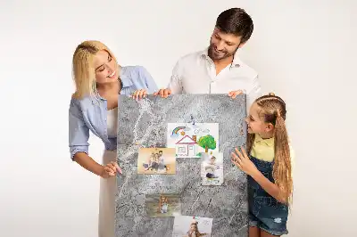 Wall cork memo board Deep dark marble