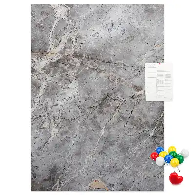 Wall cork memo board Deep dark marble