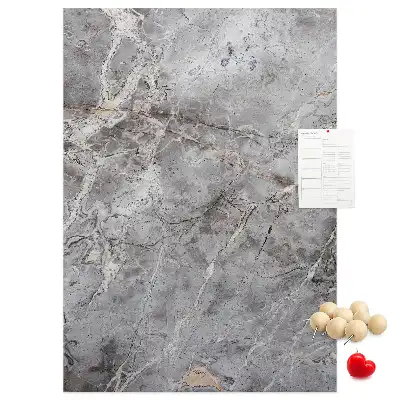 Wall cork memo board Deep dark marble