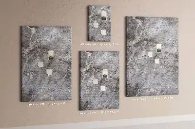 Wall cork memo board in deep dark marble