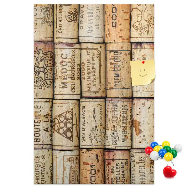 Wine cork pin board