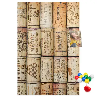 Wine cork pin board