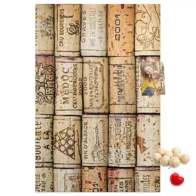 Wine cork pin board