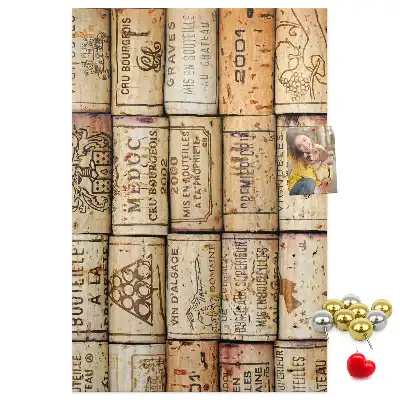 Wine cork pin board