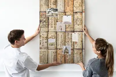 Wine cork pin board