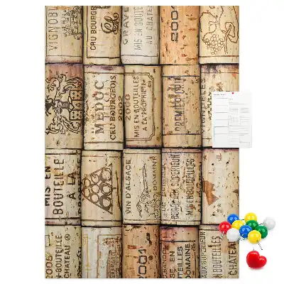 Wine cork pin board