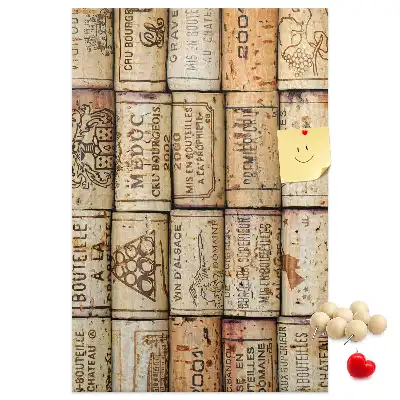 Wine cork pin board