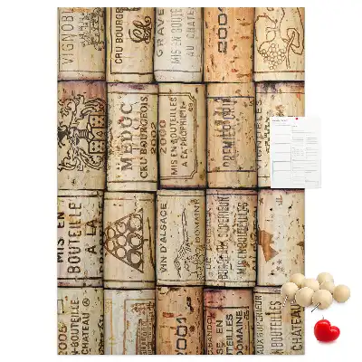 Wine cork pin board