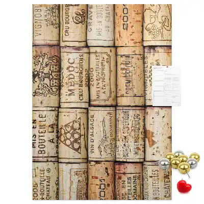 Wine cork pin board