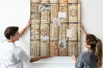 Wine cork pin board