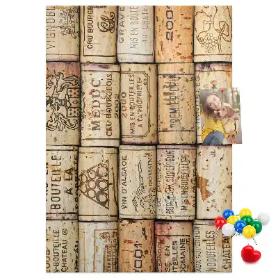 Wine cork pin board