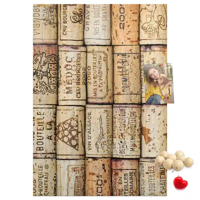 Wine cork pin board