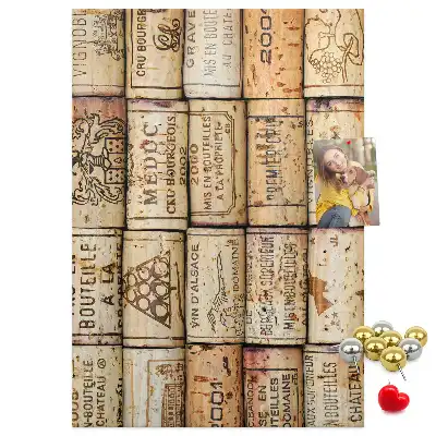 Wine cork pin board
