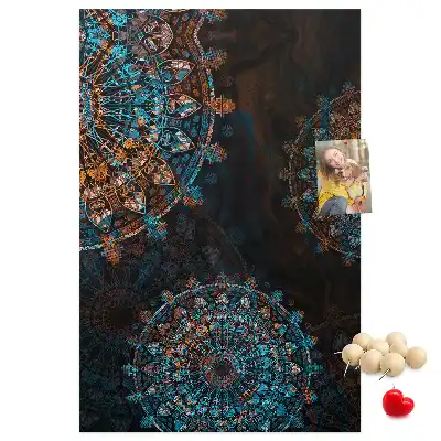 Cork Note Board Decorative mandala