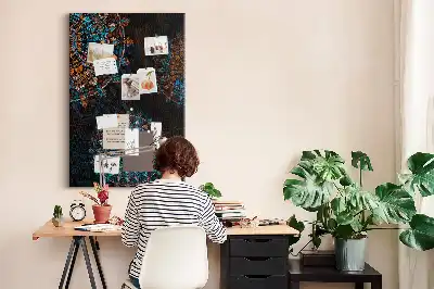 Cork Note Board Decorative mandala