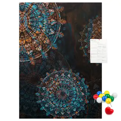 Cork Note Board Decorative mandala