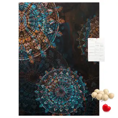 Cork Note Board Decorative mandala