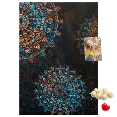 Cork Note Board Decorative mandala