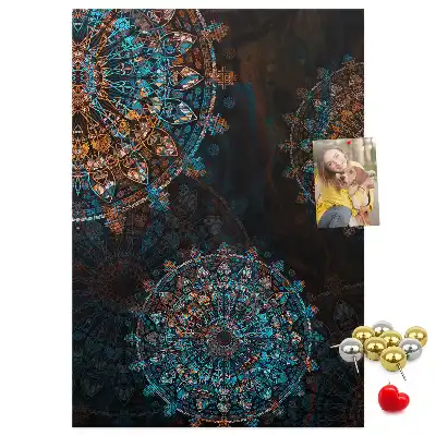Cork Note Board Decorative mandala
