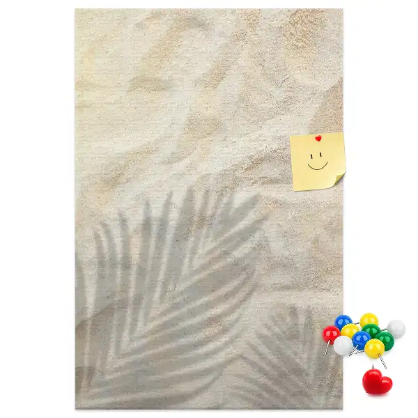Wall cork memo board Summer beach sand