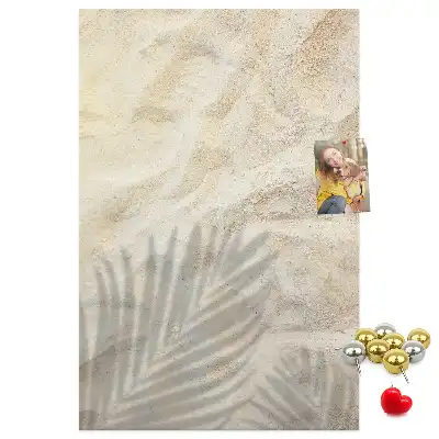 Summer beach sand cork memo board