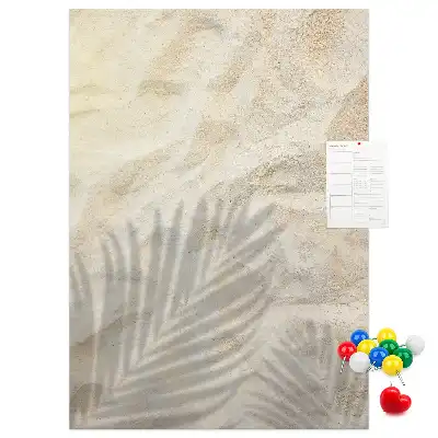 Wall cork memo board Summer beach sand