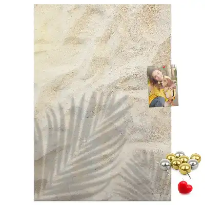 Wall cork memo board Summer beach sand