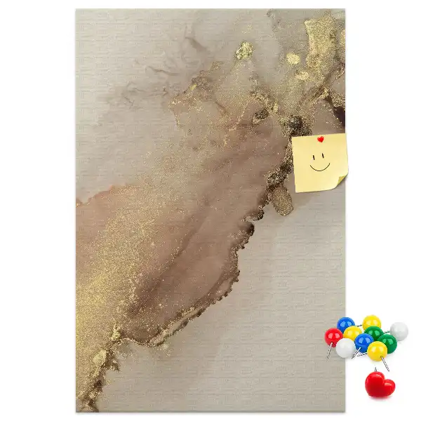 Glossy marble cork pin board