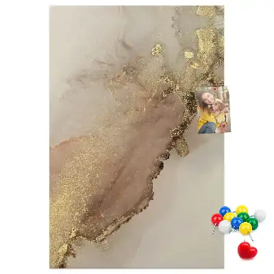 Glossy marble cork pin board