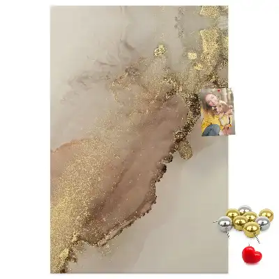 Glossy marble cork pin board