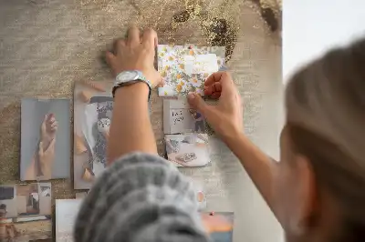 Glossy marble cork pin board