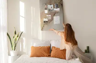 Glossy marble cork pin board