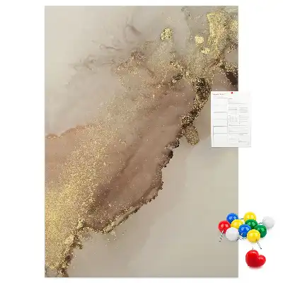 Glossy marble cork pin board
