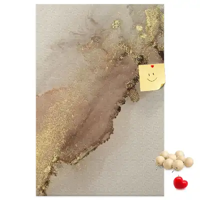 Glossy marble cork pin board