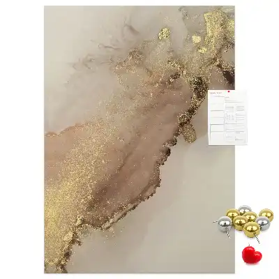 Glossy marble cork pin board