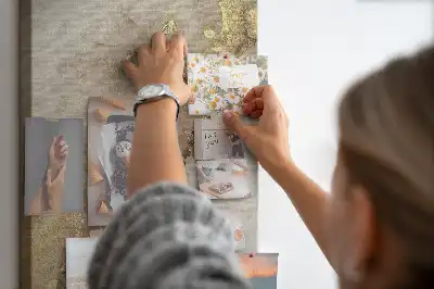 Cork pin board Glossy marble