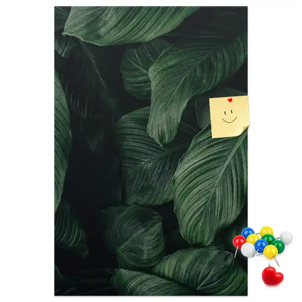 Cork Note Board Jungle vegetation leaves